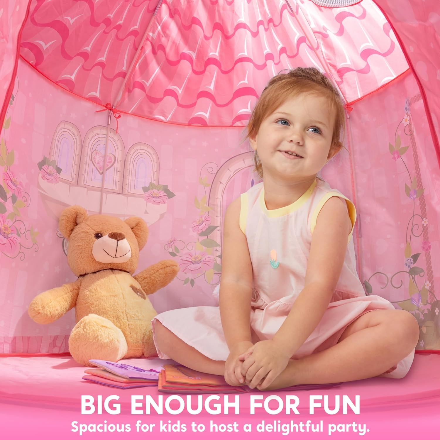 Pop Up Princess Castle Tent, detail view